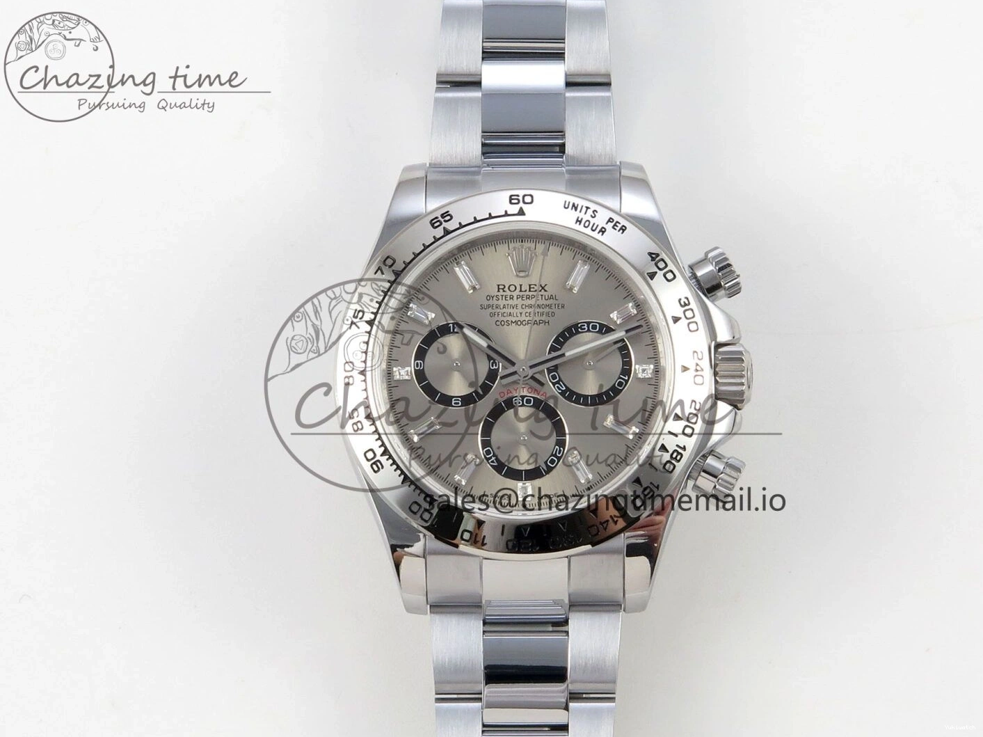 Best Marker (Gain Edition on SH4131 QF SS V6 Daytona Dia Bracelet Gray 126509 Crystal Weight) 1:1 0114